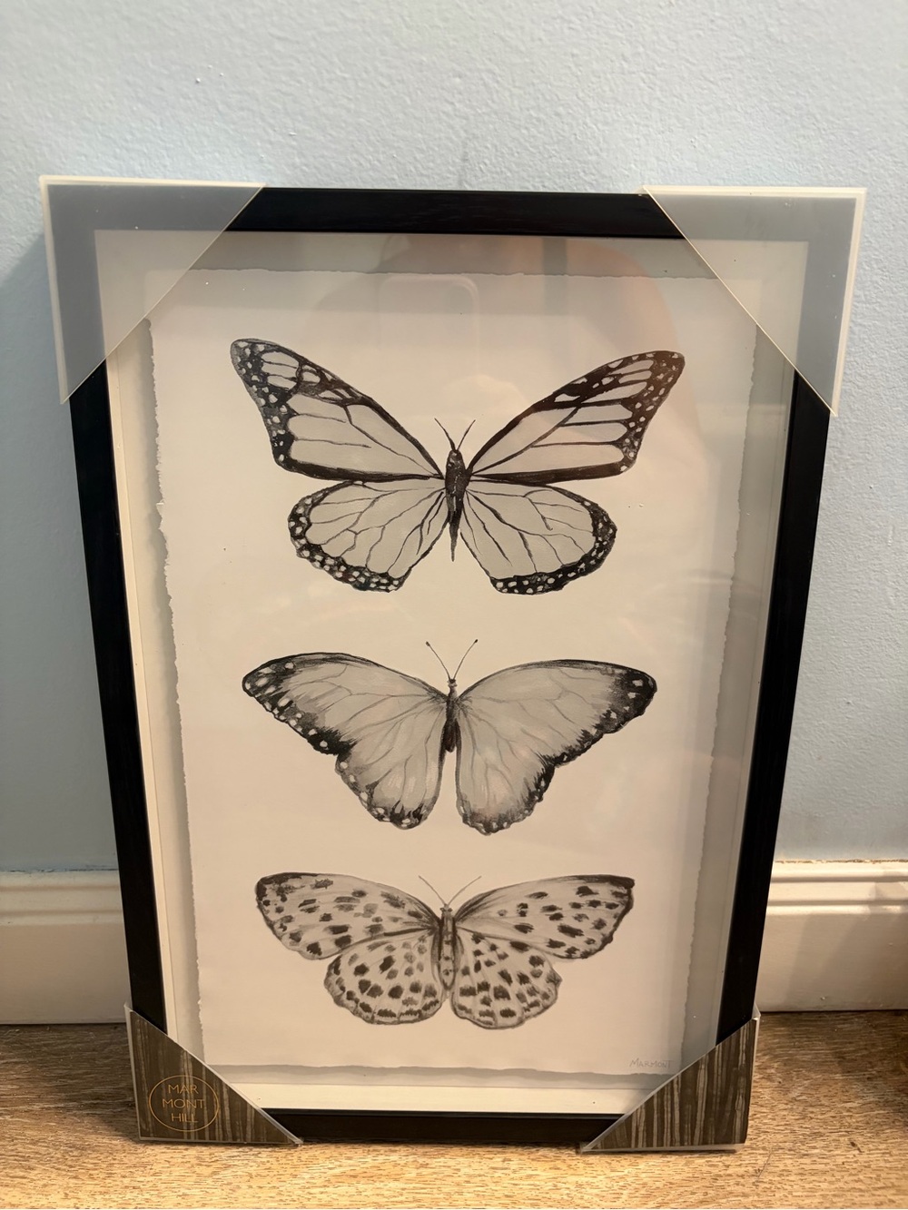Marmont Hill Butterfly Trio II Framed Wall Art